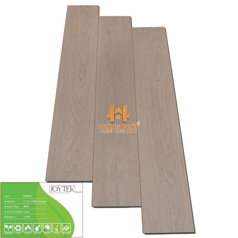 Sàn Gỗ JoyTek 12mm Cốt Đen KNB05