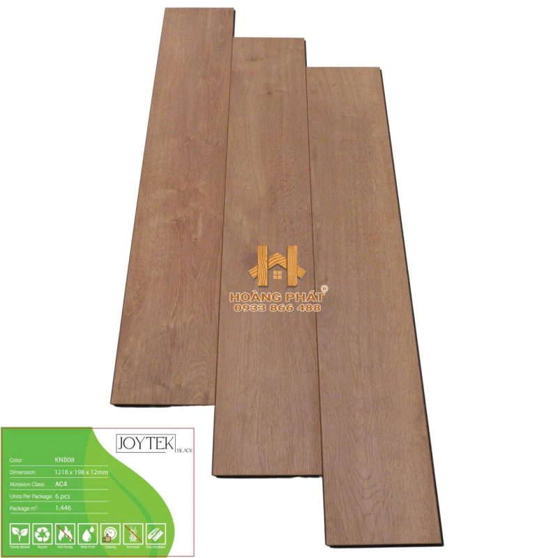 Sàn Gỗ JoyTek 12mm Cốt Đen KNB08