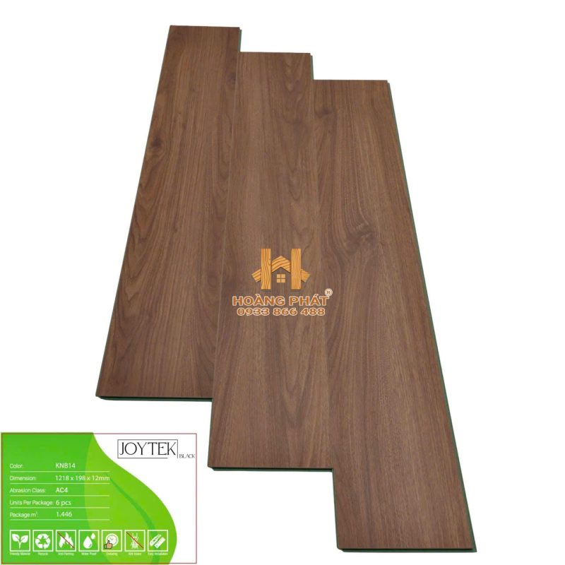 Sàn Gỗ JoyTek 12mm Cốt Đen KNB14