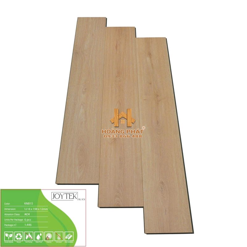 Sàn Gỗ JoyTek 12mm Cốt Đen KNB15