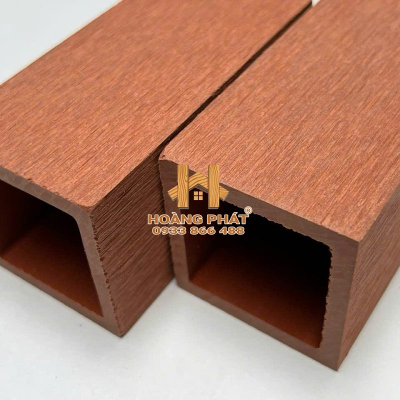 Thanh Lam Gỗ Nhựa Trang Trí 50 x 50 x 2400mm Red Brown
