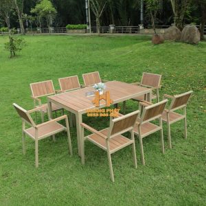 Bộ Bàn Ghế Composite Nhà Hàng Ngoài Trời HP942