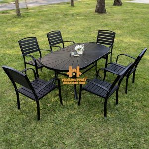 Bộ Bàn Ghế Composite Cánh Sen Sân Vườn HP936
