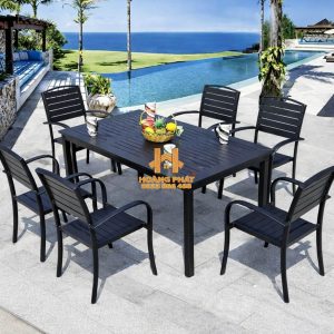 Bộ Bàn Ghê Nan Nhựa Composite Sân Vườn HP933