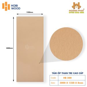 Tấm Ốp Than Tre Cao Cấp Vân Gỗ HB300
