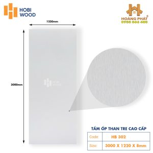 Tấm Ốp Than Tre Cao Cấp Vân Gỗ HB302