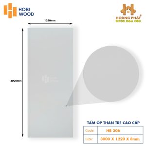 Tấm Ốp Than Tre Cao Cấp Xám Xi Măng HB306