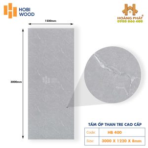 Tấm Ốp Than Tre Cao Cấp Vân Đá HB400