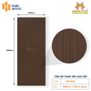 Tấm Ốp Than Tre Cao Cấp Vân Gỗ HB402