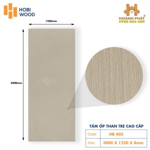 Tấm Ốp Than Tre Cao Cấp Vân Gỗ HB403