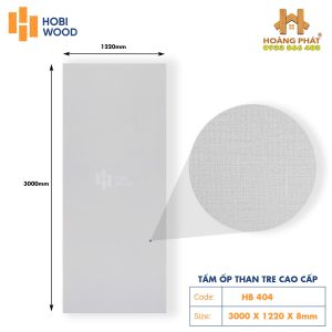 Tấm Ốp Than Tre Cao Cấp Vân Vải HB404