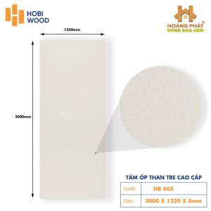 Tấm Ốp Than Tre Cao Cấp Vân Vải HB405
