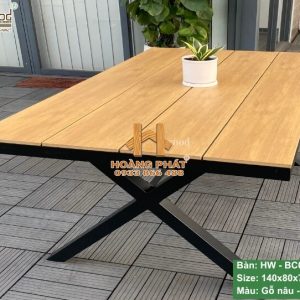 Bàn Chân Chéo Gỗ Nhựa Ngoài Trời Hwood HW-BC04 - mẫu màu 1
