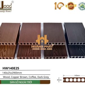 Sàn Gỗ Nhựa Ngoài Trời Hwood HW140E25 – tổng hợp mẫu