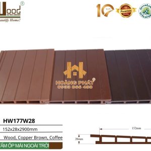 Tấm Ốp Mái Ngoài Trời Hwood HW177W28 – tổng hợp mẫu
