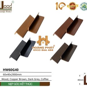 Nẹp Góc Kết Thúc Gỗ Nhựa Hwood HW60G40 – tổng hợp mẫu