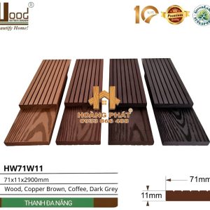 Thanh Đa Năng Gỗ Nhựa Ngoài Trời Hwood HW71W11 – tổng hợp mẫu