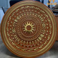 Tấm Mâm Trần PU 90cm Gỗ Dát Vàng 7139