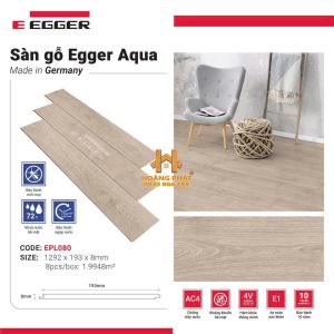 Sàn Gỗ Egger Aqua Đức 8mm EPL080