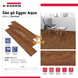 Sàn Gỗ Egger Aqua Đức 8mm EPL174