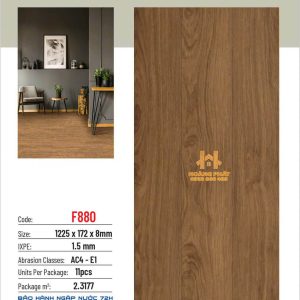 Sàn Gỗ Fortune Aqua 8mm F880