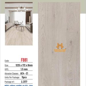 Sàn Gỗ Fortune Aqua 8mm F881