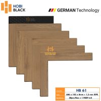 Sàn Gỗ Hobi Black 8mm Đế Cao Su Xương Cá HB61