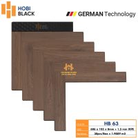 Sàn Gỗ Hobi Black 8mm Đế Cao Su Xương Cá HB63