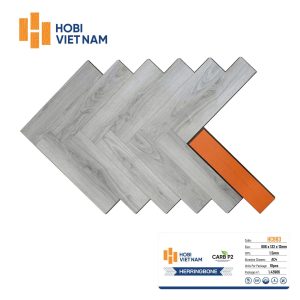 [NEW 2025] Sàn Gỗ Hobi Carb 12mm Xương Cá Đế Cao Su HC993
