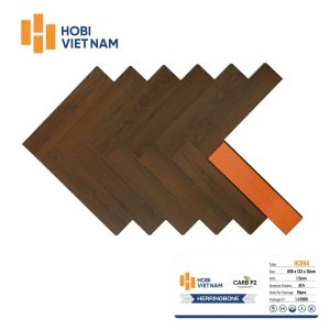 [NEW 2025] Sàn Gỗ Hobi Carb 12mm Xương Cá Đế Cao Su HC994