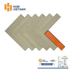 [NEW 2025] Sàn Gỗ Hobi Carb 12mm Xương Cá Đế Cao Su HC995