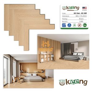 Sàn Gỗ Keeng Cốt Xanh Xương Cá 8mm KE X89