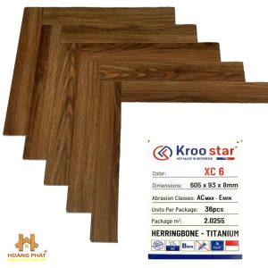 Sàn Gỗ KrooStar Indonesia Xương Cá 8mm XC6
