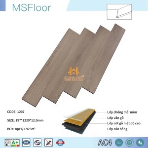 Sàn Gỗ MS Floor 12mm Cốt Đen 1207