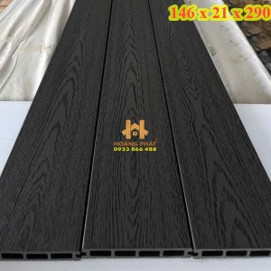 Sàn gỗ nhựa ngoài trời kt 146 x 21 x 2900mm xám đậm