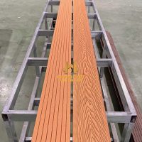 sàn gỗ nhựa lỗ vuông 3d màu teak