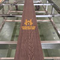 Sàn Gỗ Nhựa Ngoài Trời WPC Lỗ Tròn - Màu Coffee - 3D