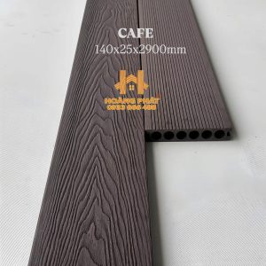 [NEW 2026] Sàn Gỗ Nhựa Ngoài Trời Lỗ Tròn 3D Cafe
