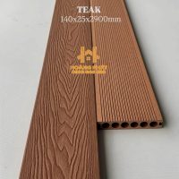 [NEW 2026] Sàn Gỗ Nhựa Ngoài Trời Lỗ Tròn 3D Teak