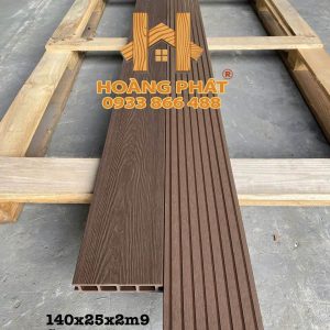 [NEW 2026] Sàn Gỗ Nhựa Ngoài Trời Lỗ Vuông 3D Cafe