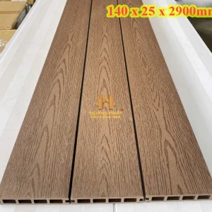 Sàn Gỗ Nhựa Ngoài Trời 2D Màu Coffee 140 x 25 x 2900mm