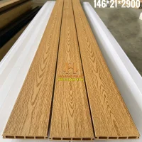 Sàn Gỗ Nhựa Ngoài Trời 2D Màu Teak 146 x 21 x 2900mm