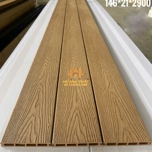 Sàn Gỗ Nhựa Ngoài Trời 2D Màu Teak 146 x 21 x 2900mm