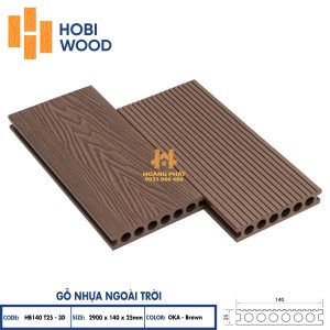 Sàn Gỗ Nhựa Ngoài Trời Hobi Wood Lỗ Tròn