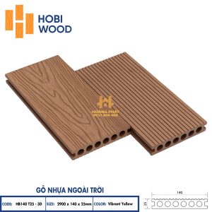 Sàn Gỗ Nhựa Ngoài Trời Hobi Wood Lỗ Tròn
