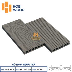 Sàn Gỗ Nhựa Ngoài Trời Hobi Wood Lỗ Tròn