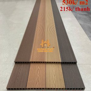 Sàn Gỗ Nhựa Ngoài Trời Lỗ Tròn 140 x 25 x 2900mm