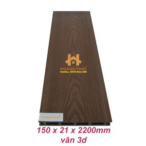 Sàn gỗ nhựa ngoài trời vân 3D giá rẻ