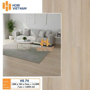 sàn nhựa hobi việt nam đế cao su hs74