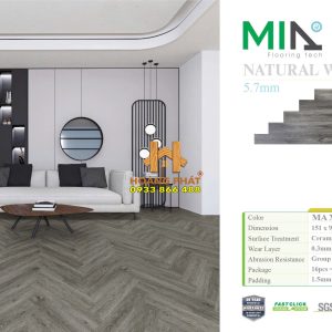 Sàn Nhựa Xương Cá MIA MA-XC02 5.7mm Đế Cao Su